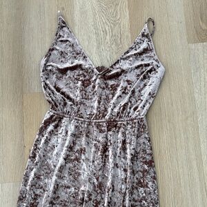 BB Dakota dusty rose Velvet Jumpsuit